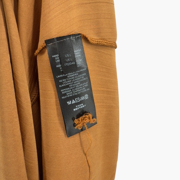 Anthropologie Burnt Orange Layered Mock Neck Sweater Maxi Dress - Picture 6 of 11